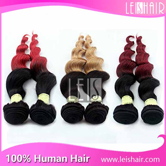 ombre hair loose wave 1b red 4